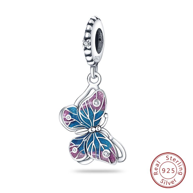 100% Copper Exquisite Cubic Zircon Butterfly Bee Ladybug Charms Bead Fit Qikaola Original Bracelet Fine Diy Jewelry