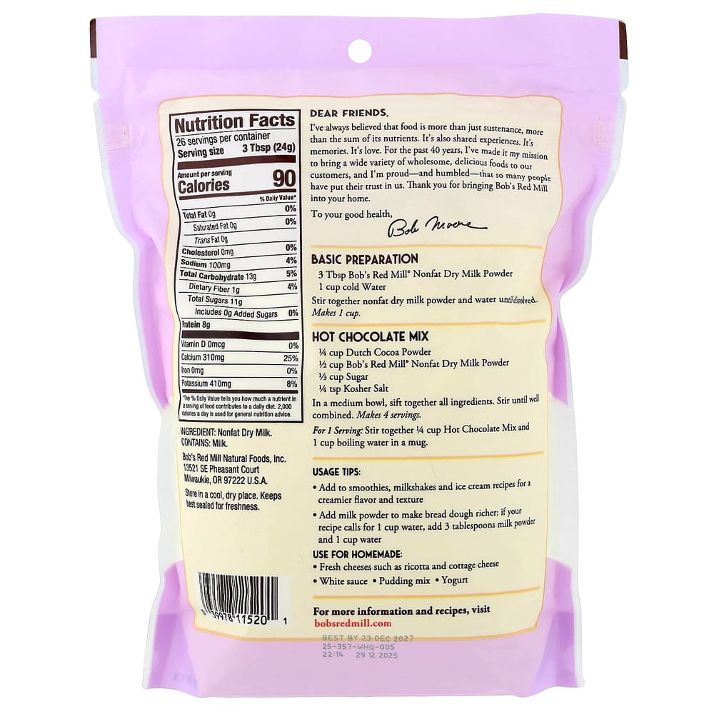 Latte in Polvere Scremato Bobs Red Mill 624g (22oz)