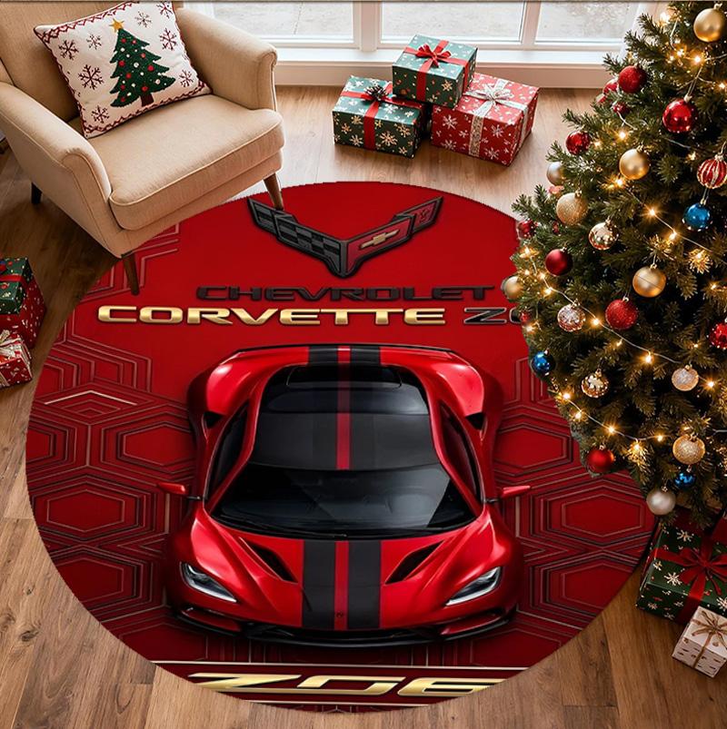Sports car Pattern Round Rug, Indoor/Outdoor Mat, for Picnic, Gameroom, Bedroom, Office, Living Room, Home Decor Carpet, Birthday Gift