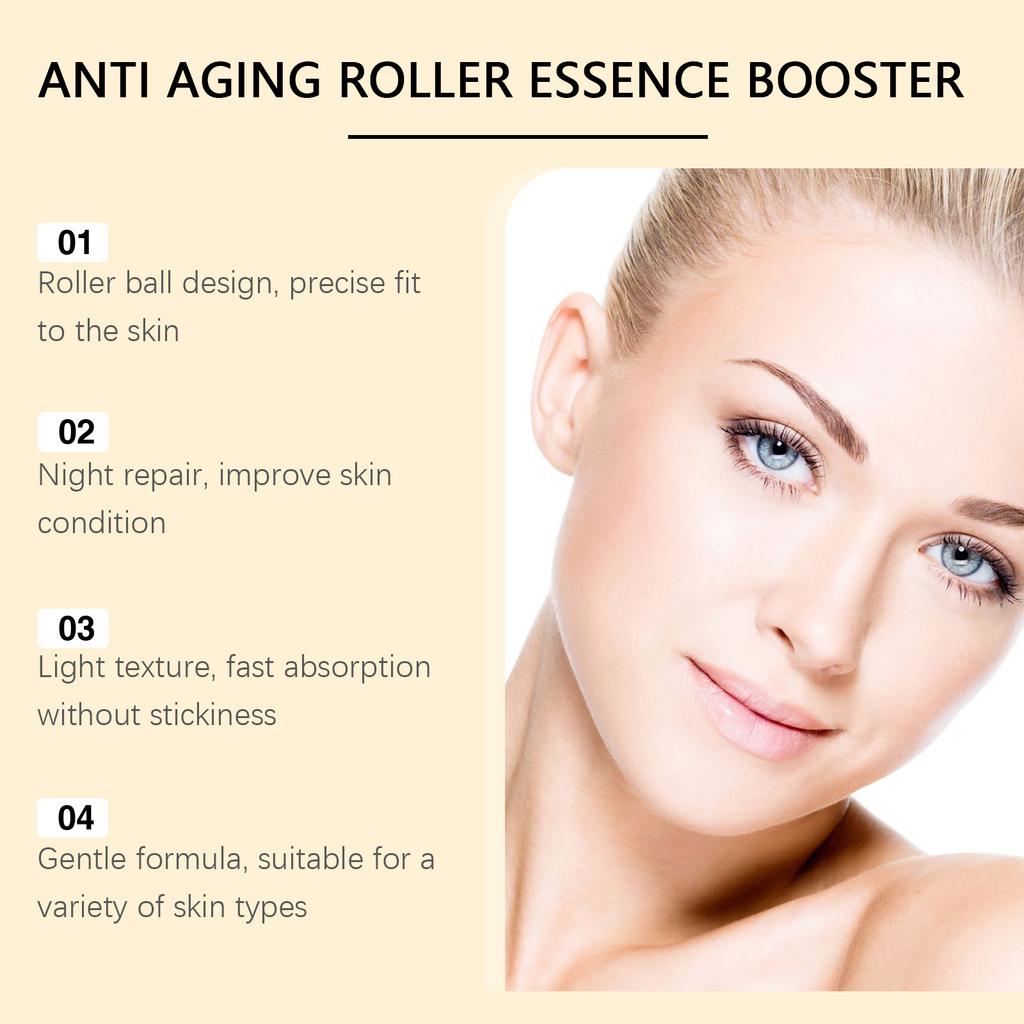 Ouhoe Night Essence Gentle Nourishing Moisturizing Tightening Skin Remove Wrinkle Lift Frim Fade Fine Lines Roller Face Serum