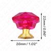 KAK Acrylic Crystal Diamond Furniture Knobs 26mm Colorful Kitchen Cabinet Handles Black Drawer Knobs Door Pull Furniture Hardwar