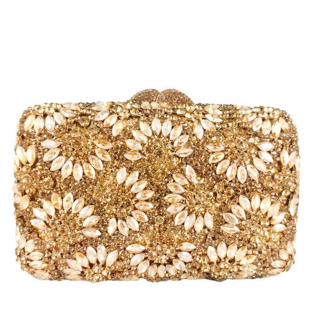 Boutique De FGG Emerald Green Evening Minaudiere Bags Women Crystal Purses and Handbags Bridal Wedding Luxury Clutch Purse