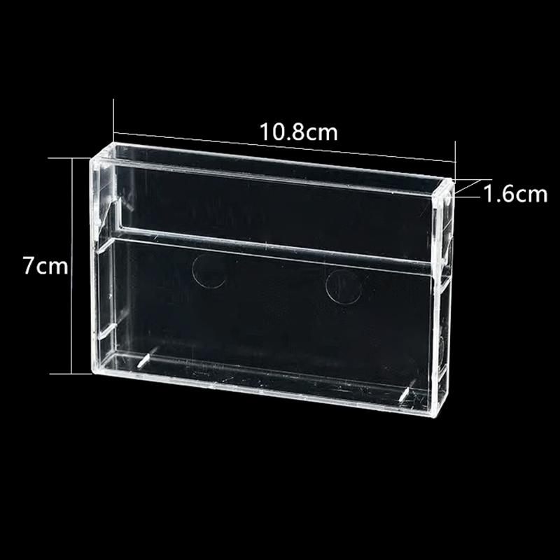 Cassette Tape Transparent Storage Box Audio Magnetic Recording Blank Tape Case Dustproof Box