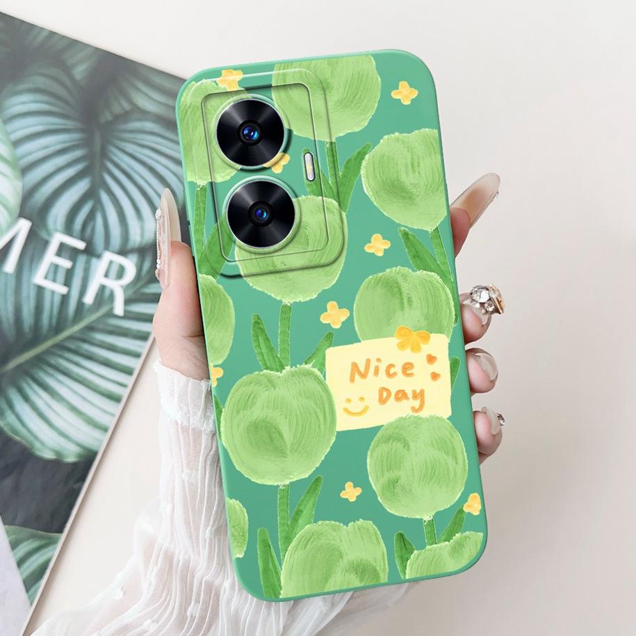 For Realme C55 Case RMX3710 Cover Lovely Avocado Silicon Camera Lens Protective Phone Cover For Realme C55 C 55 RealmeC55 Bumper