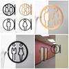 Clear Directional Restroom Sign Easy Install Bathroom Signage Toilet Plaque Washroom Marker Male Female Symbols