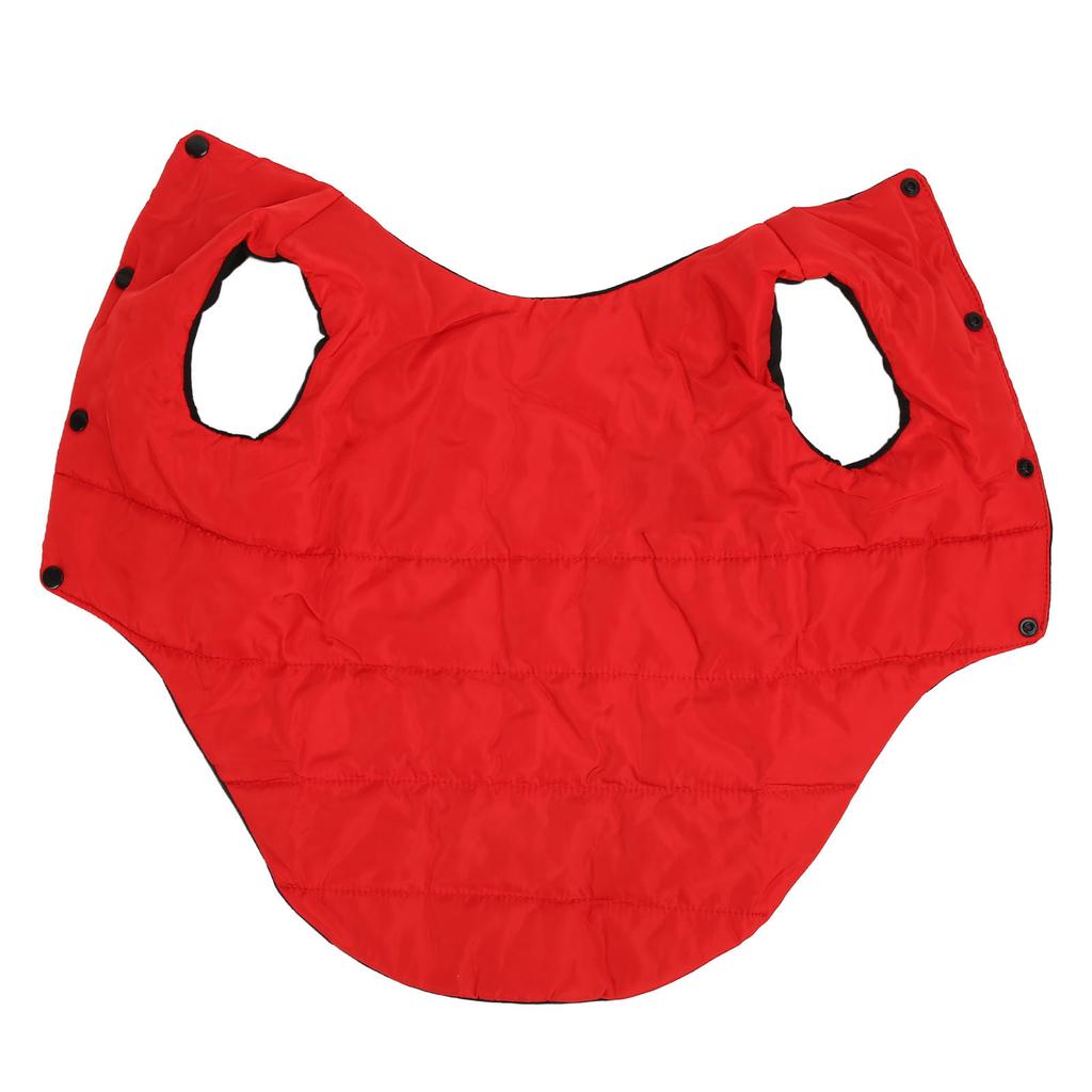 Hunde Wintermantel Beidseitig Tragbar Warm Weich und Bequem Haustier Winterjacke für Mittelgroße Große Hunde Rot