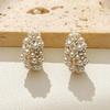 Fashion Inlay Zircon Pearl Drop Earrings for Women Girl New Trend Waterdrop Shaped Stud Earrings Party Charm Jewelry Accessories