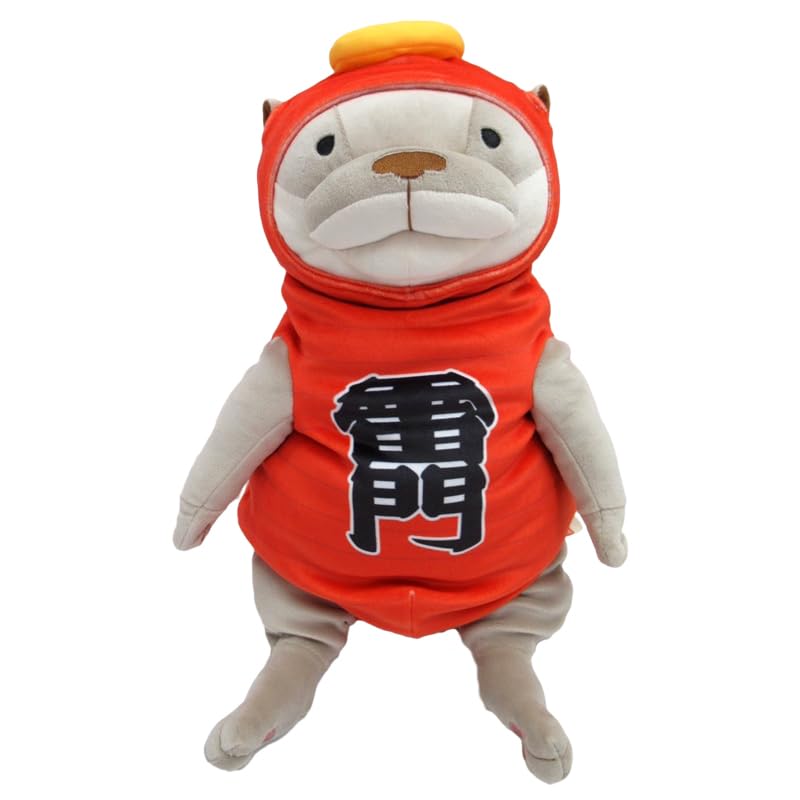 

Morisaka Global Local Mochi Otter Kaminarimon Large Gray 22x22x32cm Otter Plush Toy Souvenir Asakusa Tokyo Japan Tourist Attraction Travel Soothing