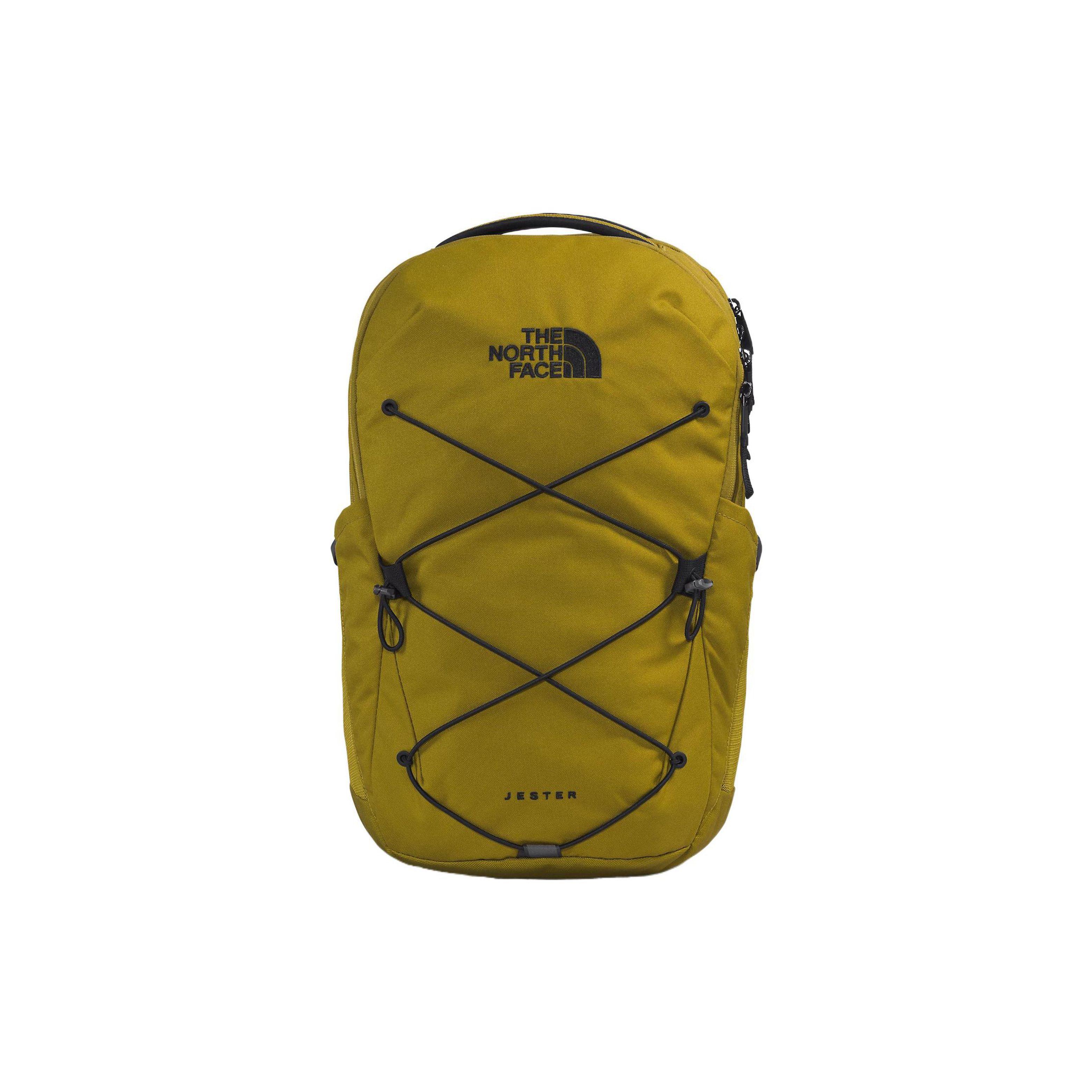 The North Face Jester 28L Logo Backpack Outdoor Unisex Backpack Mustard-Green NF0A3VXFKTI One Size