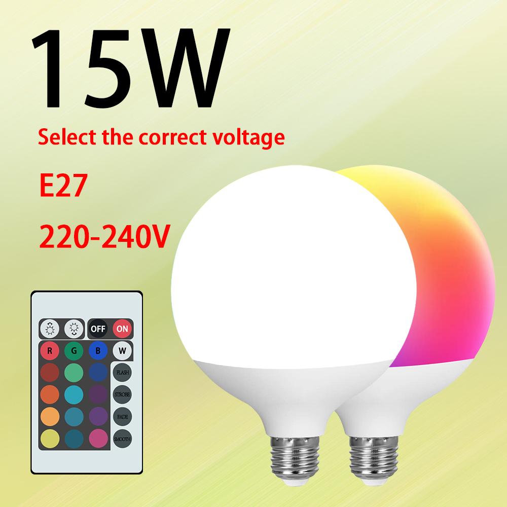 

Smart RGBW LED Bulb Spotlight E27 B22 with Infrared Remote Control Suitable for Colorful Home Lighting