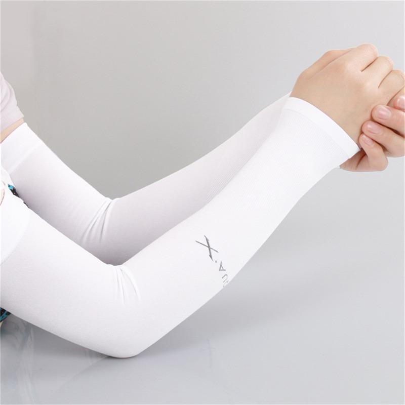 

Ice Silk Sleeves Жіночі Літо Захист від сонця Чоловіки Риболовля Велоспорт Дихаючі Нековзні рукавички для двох пальців Рукав для рук Водіння