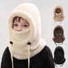 Kinder Winter Sport Sturmhaube Fleece Gesichtsmaske Mütze Hals INS Einfarbig Wärmer Winddicht Pelzige Mützen zum Skifahren Radfahren