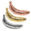 Shining Banana Shape Figurine Fruit Statue Reflective Discos Ornament for Dance Parties and Special Event Decoration