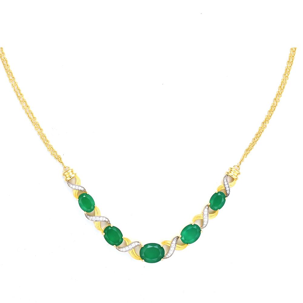 

Роскошное ожерелье с натуральными зелеными агатовыми камнями из стерлингового серебра 925 пробы для женщин, мам на вечеринку по случаю дня рождения и годовщины 50cm зелёный