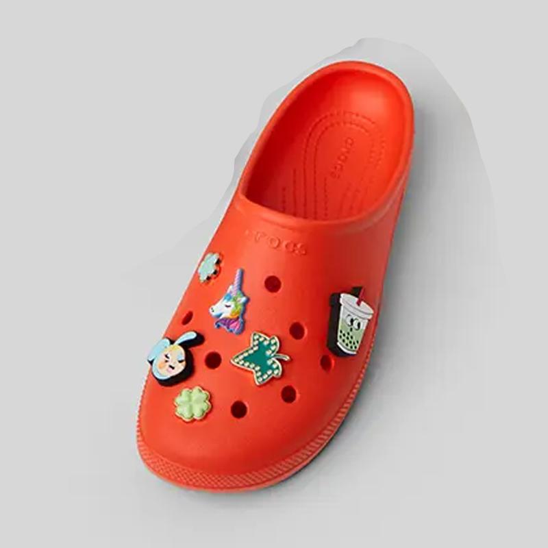 Crocs Classic Comfortable Solid Color Clogs Women Footwear Orange 211139-84J