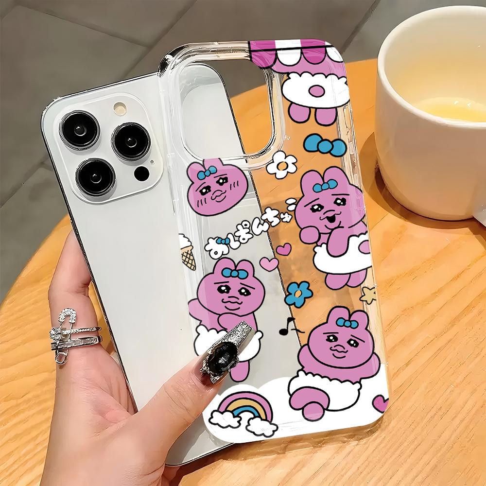 cartoon cute pink way abstract Phone Case for iPhone 17 16e 16 15 14 13 12 11 Pro Max 7 8 Plus X XR Airbag Anti Fall Clear Cover