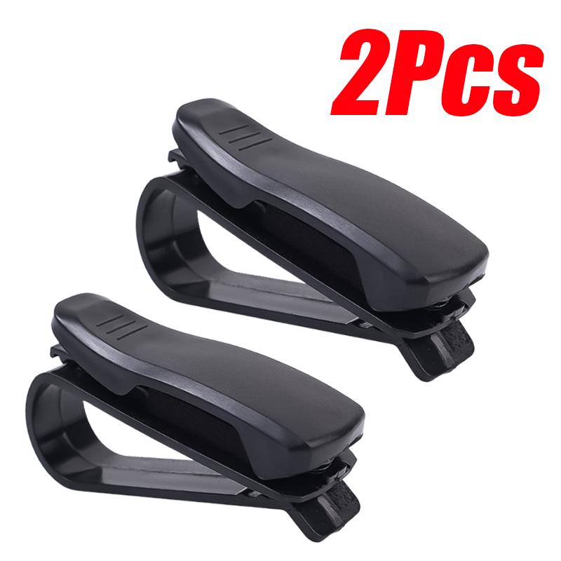 Car Eyeglasses Card Ticket Holder Fastener Black Sunglasses Clip Holder Bracket Name Card Holder Interior Accessorie 1/2/5pcs