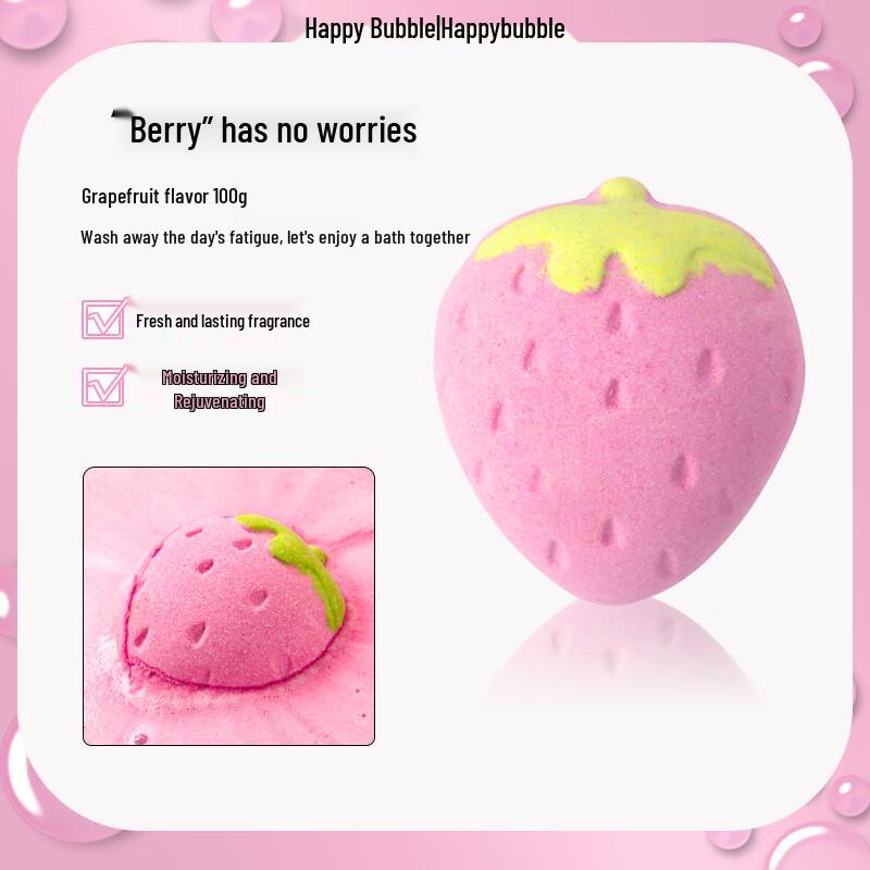 

Клубничная бомбочка для ванны Happy Bubble Kids