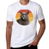 british shorthair cat vintage retro face TShirt Basic Breathable Solid Color TShirt