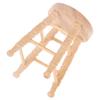 1/12 Dollhouse Miniature Wooden Stool Simulation Chair Furniture Toy Decoration