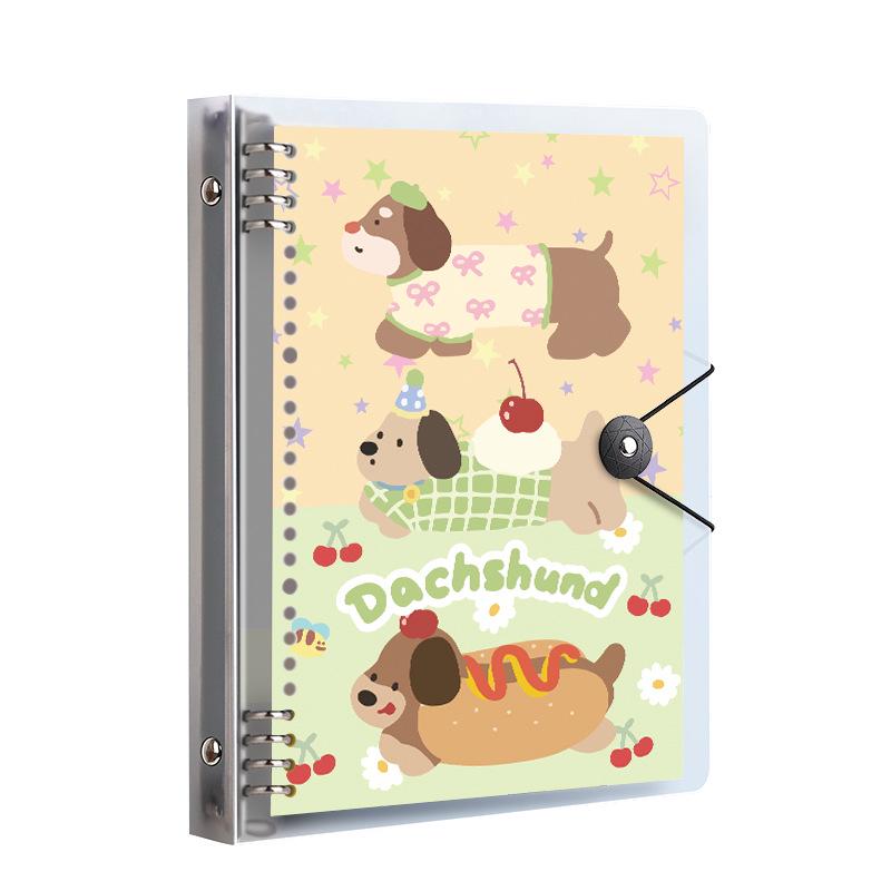 Cute A5 Animal Loose-Leaf Notebook with Detachable Metal Rings - Instagram-Worthy for Students