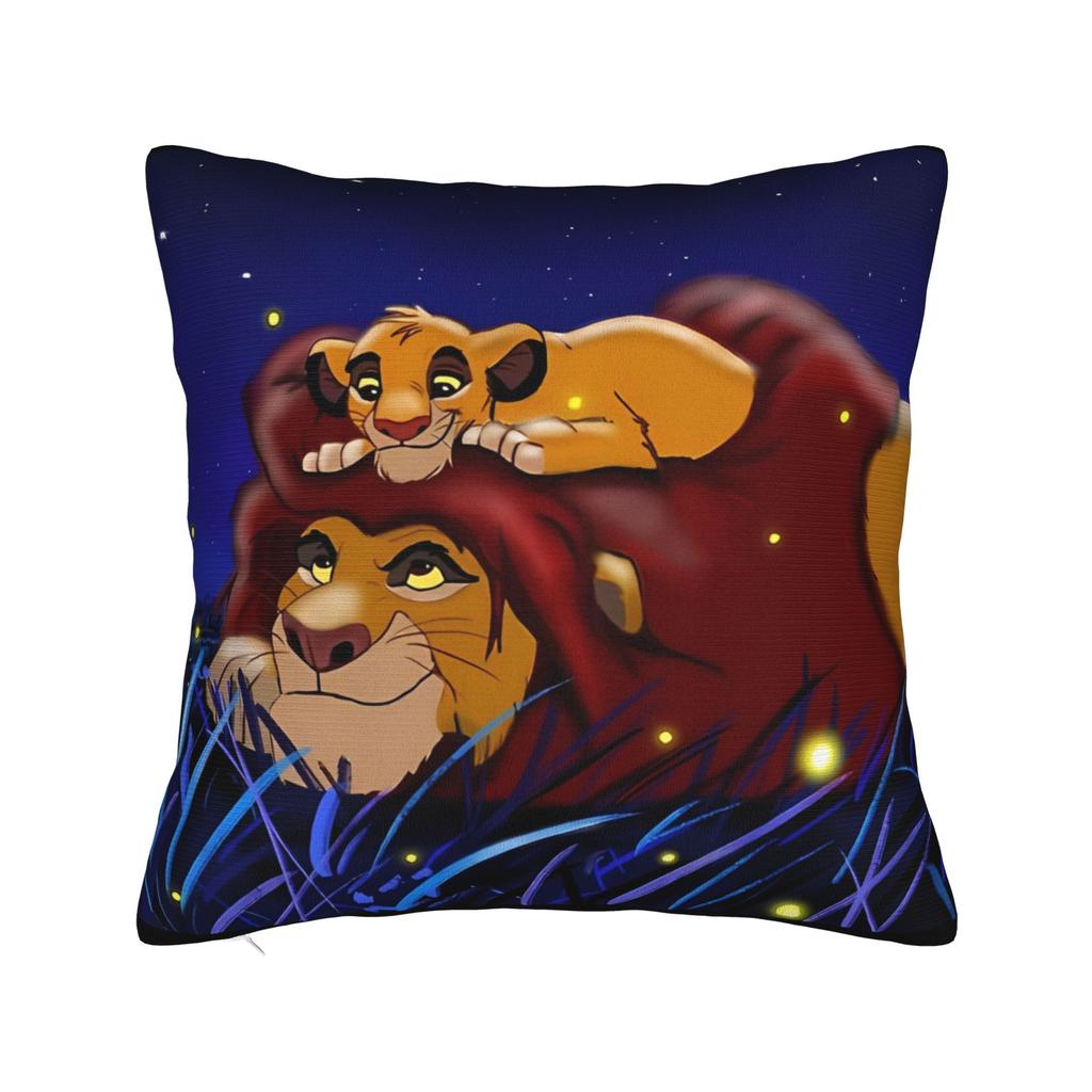 Król Lew Simba Kwadratowa Poszewka na Poduszkę Poliestrowa Poduszka Dekoracyjna , Nowatorska Poszewka Wystrój Domu