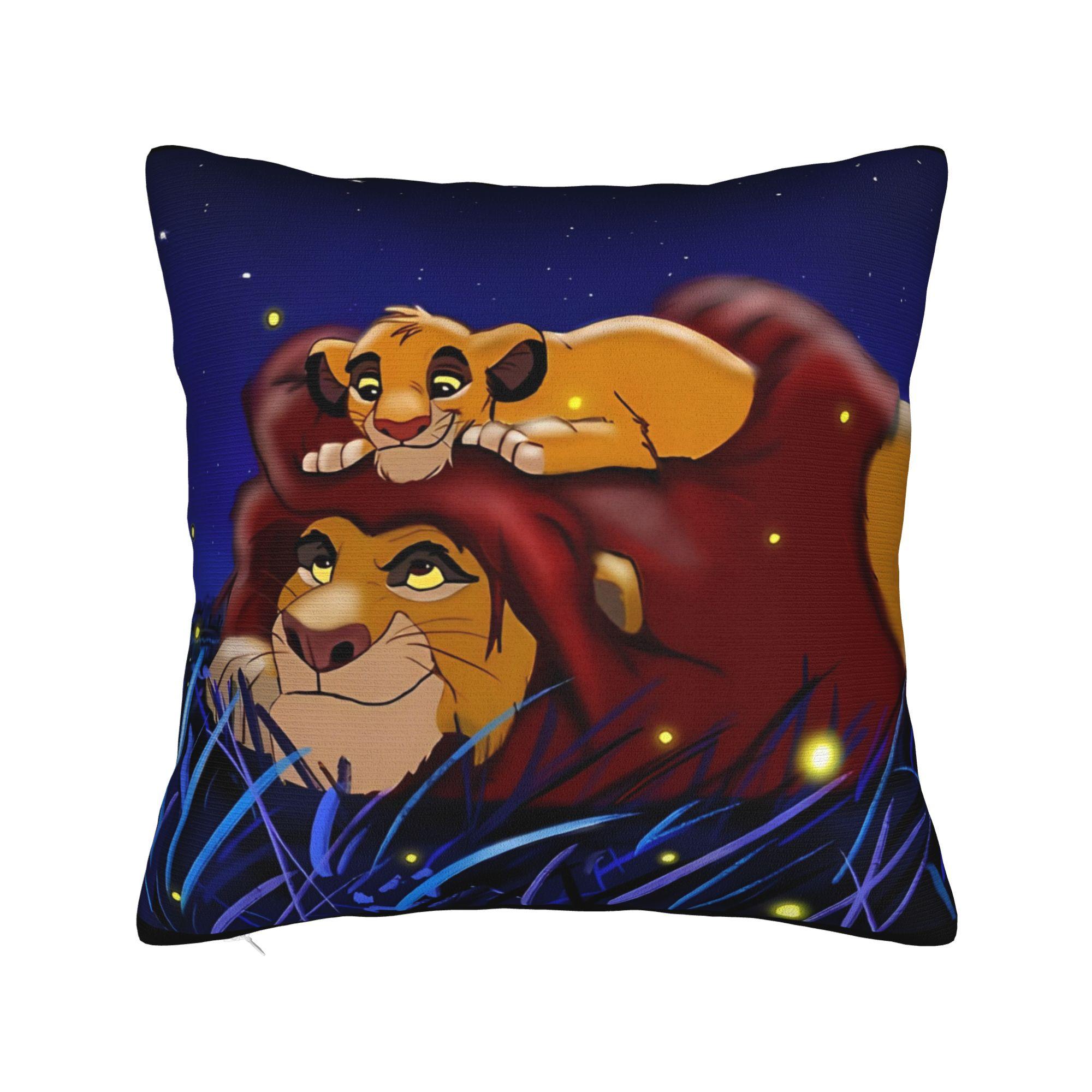 

Квадратные Наволочки Король Лев Мультяшное Животное Чехол для Подушки На заказ Молния Декоративная Наволочка для Автомобиля 45*45см 30cmx30cm