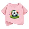 Football Design T-Shirt Printed T Shirt Boy Summer Clothes Short Sleeve Tops T-Shirts Cute Girls Clothing Kids Tee