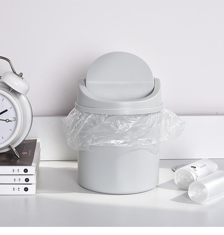 Mini Desktop Bin Small Trash Can Tube 1Pcs with Cover Bedroom Trash Can Garbage Can Clean Workspace Storage Box Home Desk