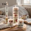 Holiday Crafting Accessories Christmas Candle Transfer Stickers, DIY Craft Supplies, Waterproof Water Decals for Candles Decorative Making And Festive