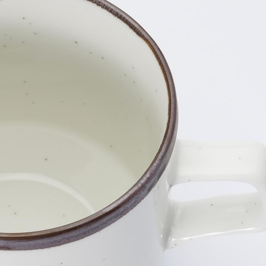 Aito Seisakusho Microwave and Dishwasher Mino Made In 567048 "Grain" Mug, Safe, Brown, Approx. 380ml, Ware, Japan,