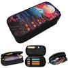 Japan Sakura Cherry Blossoms With A Red Rising Sun Pencil Case Boys Girls School Pen Box Pencil Bag Stationery Pen Holder Bag