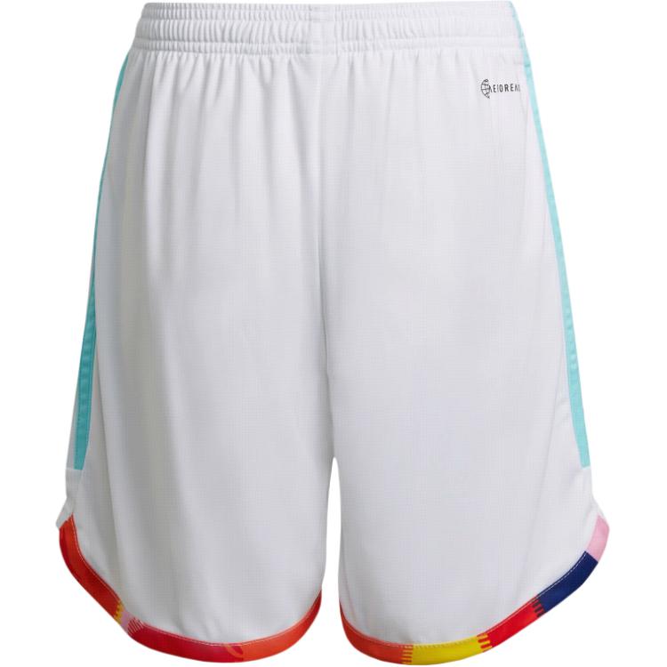 Adidas Rbfa A Short Solid Color Logo Print Elastic Waist Straight Leg Football Shorts Men Shorts White HD9410