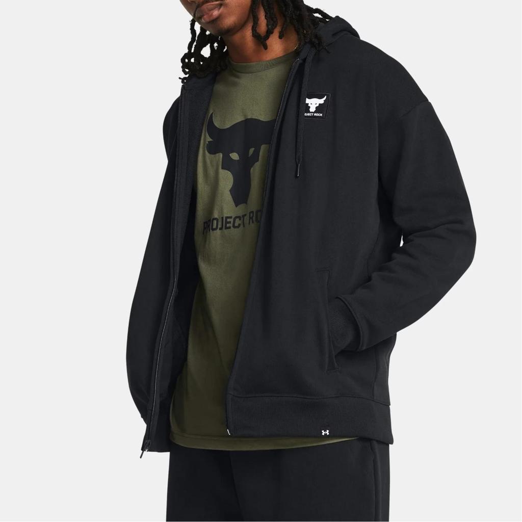 Under Armour Project Rock Hooded Zip-Up Jacket Men Black 1383598-001