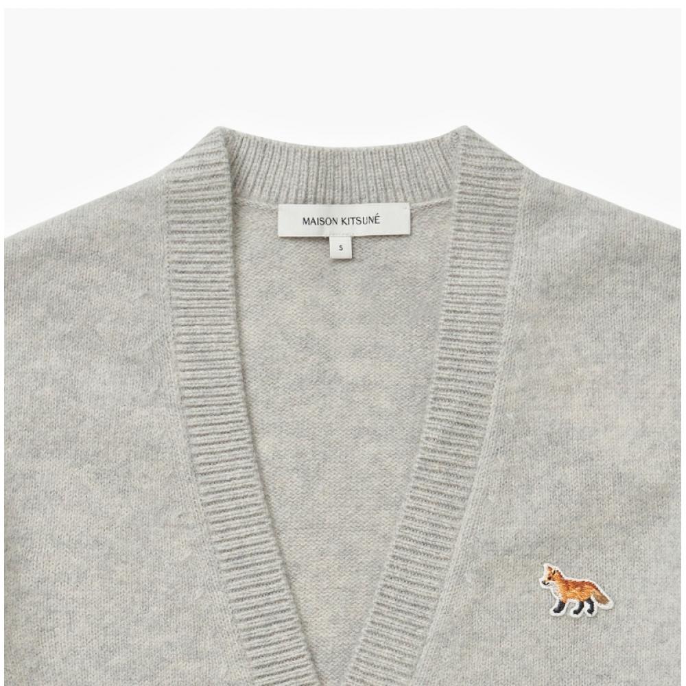 MaiSon KitSune Lm00507kt1006 H120 Baby Fox Patch V Neck Men S Cardigan