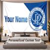 Custom Name Text Tapestry Queens Park Rangers Personalized Polyester Wall Tapestry For Bedroom And Room