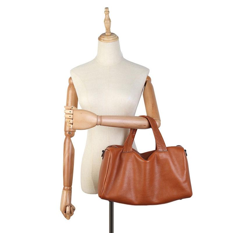 Genuine Leather Women Clutch Bags Vintage Design Handbags for Ladies Fashion Shoulder Crossbody Bags Pillow Bag Purse