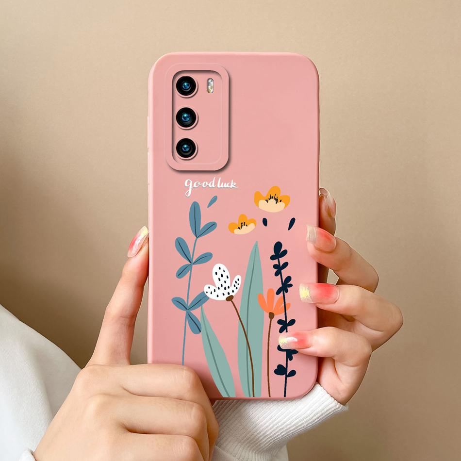 Hot Case For Huawei P40 Pro Multiple Patterns Soft Liquid Silicone Upgrade Full Protection Funda For HuaweiP40 P 40 P40Pro Cover
