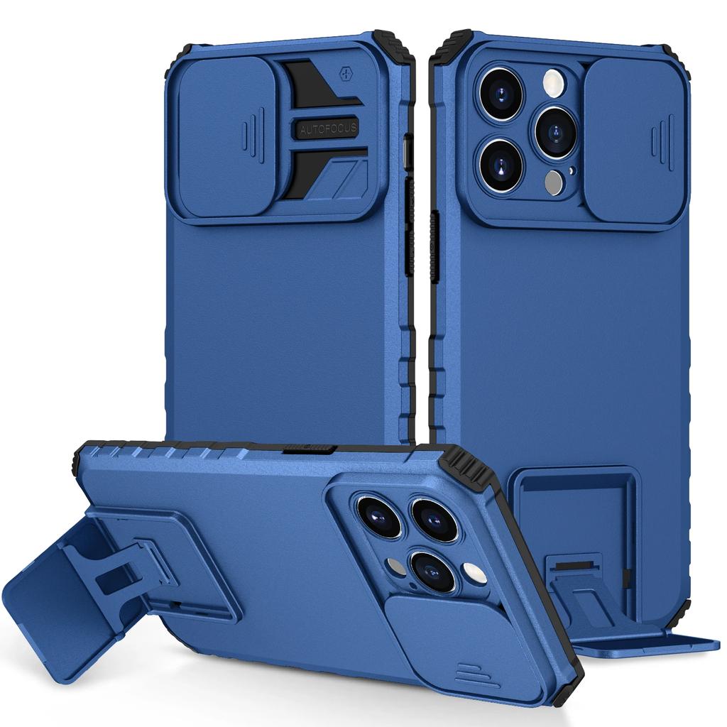 Pancerne etui na telefon z ochroną aparatu typu slide dla IPhone 16 15 14 13 12 11 Pro Max XS X XR 7 8 Plus, plastikowy uchwyt, twarda osłona