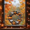 Acrylic Pumpkin Wall Hanging Halloween Pendant Decoration with Chain Waterproof Welcome Porch Sign for Front Door Window Indoor Outdoor Ornaments