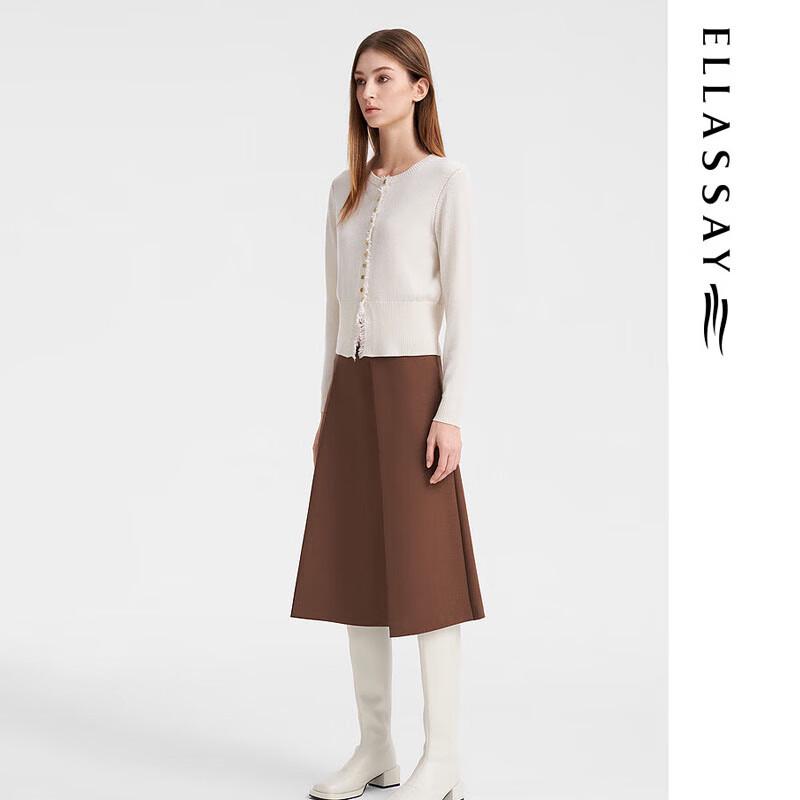 ELLASSAY Women's Retro Wool A-Line Skirt