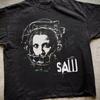 Saw Scar Retro Horror Movie T Shirt Men's T Shirt Summer New Casual Streetwear Men's and Women's Same T Shirt