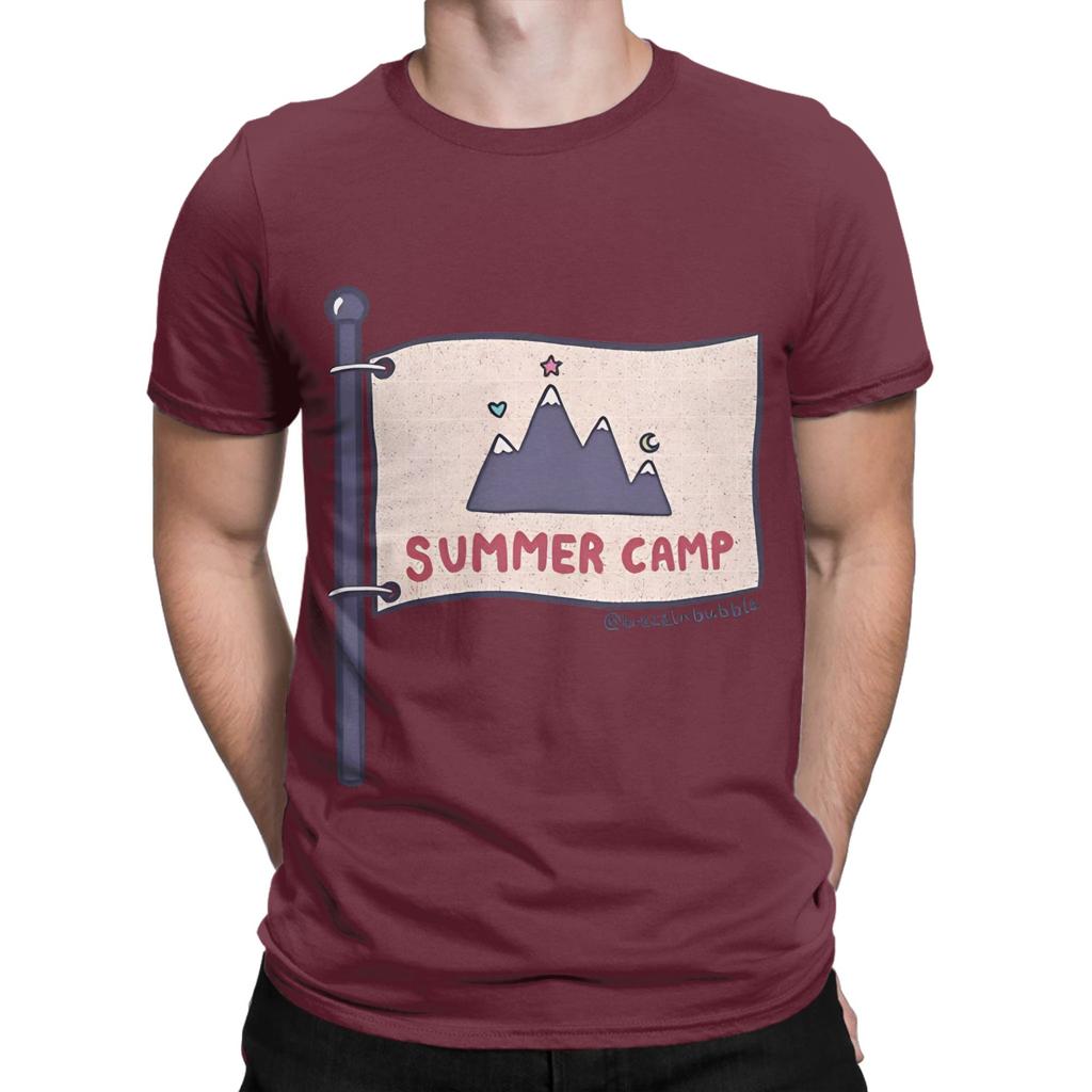 Summer Camp Island Flag Funny 100 Cotton TShirt summer camp island Tops Tees For Unisex