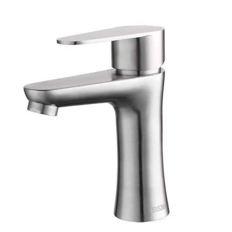 Black 304 Stainless Steel Single Cold Basin Faucet