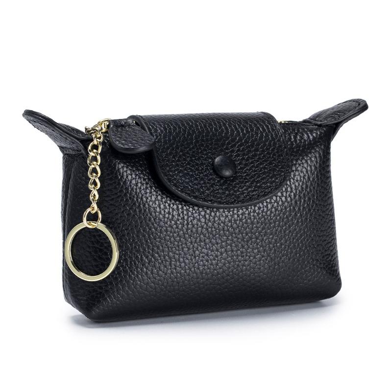 New leather women s small change bag exquisite mini storage bag first layer cowhide hand coin bag large capacity