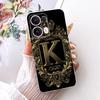 Transparent For Oppo Reno 13Pro CPH2697 PKK110 Cover For Oppo Reno 13 Pro Case Luxury Crown A-Z Letters 2D Flat Pattern