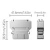Universal SCSI Solder Female Connectors CN14P to 68P, Sturdy Metal Enclosure Enhances Durability