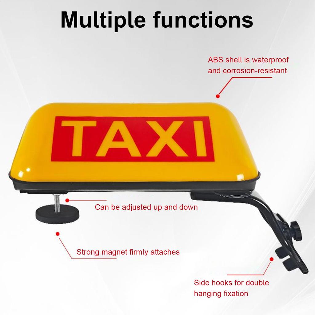 Taxi Signs for Cars 12V Top Roof Light LED Lamp Display Bright Magnetic Sign for Rideshare Ride Hailing Vehicles Share