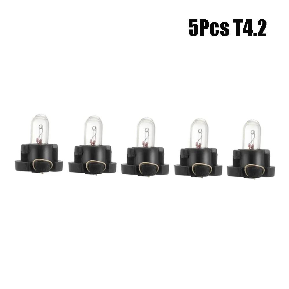 5/10Pcs T3 T4.2 Led Bulbs Car Interior Light Auto Warming Indicator Lamp 12V Automobiles Easy Installation Light Accessories