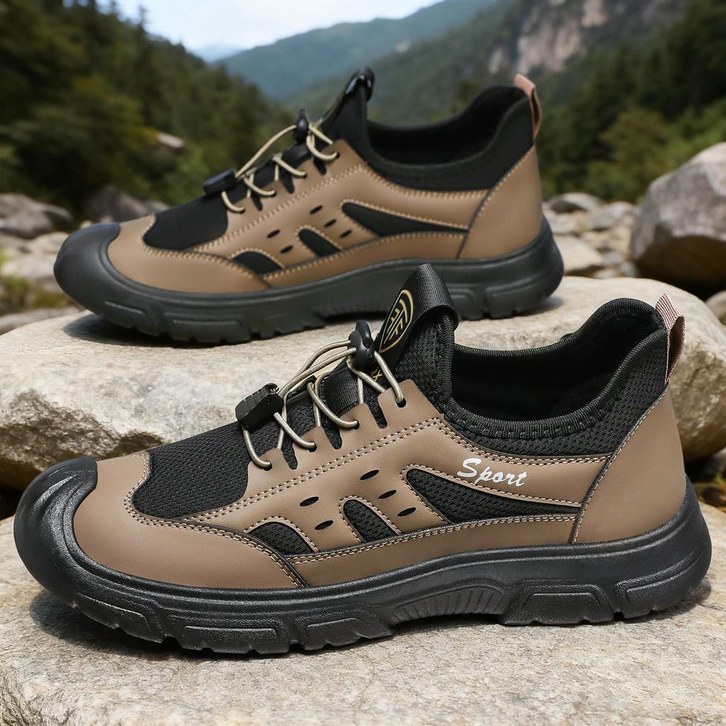 Shoes men's casual shoes outdoor hiking shoes breathable and non-smelly feet mesh shoes versatile men's shoes soft sole comfortable